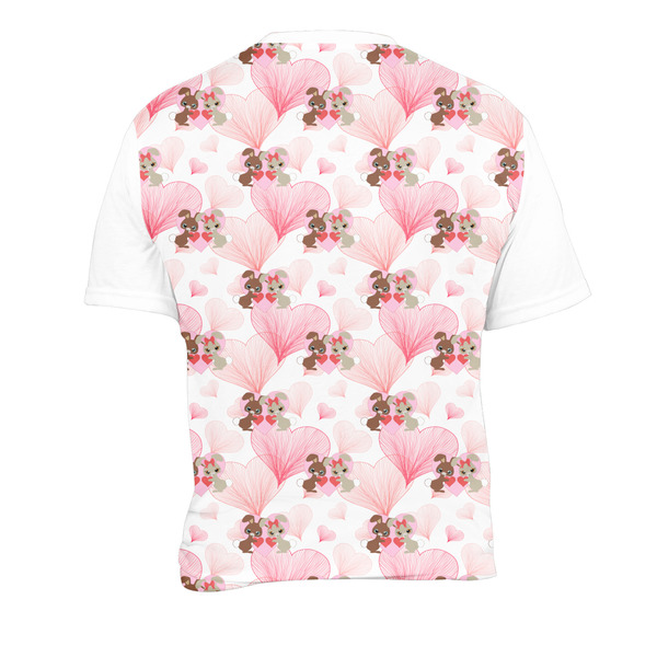 Hearts & Bunnies Men's Crew Neck T Shirt Medium - Back