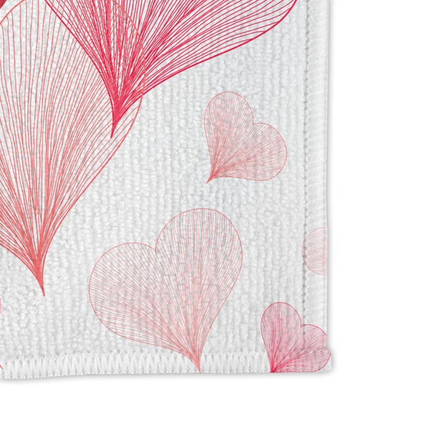 Hearts & Bunnies Microfiber Dish Rag - DETAIL