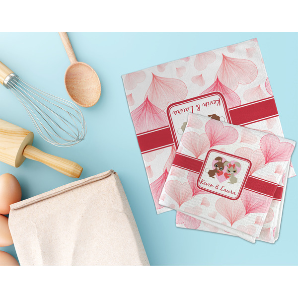 Hearts & Bunnies Microfiber Dish Rag - LIFESTYLE