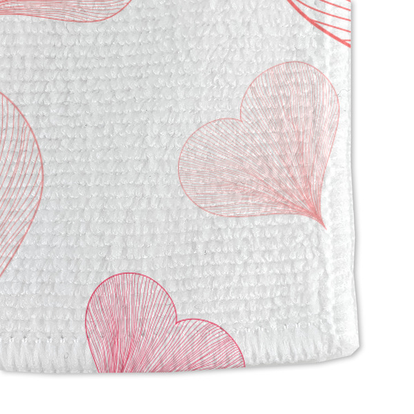 Hearts & Bunnies Microfiber Dish Towel - DETAIL