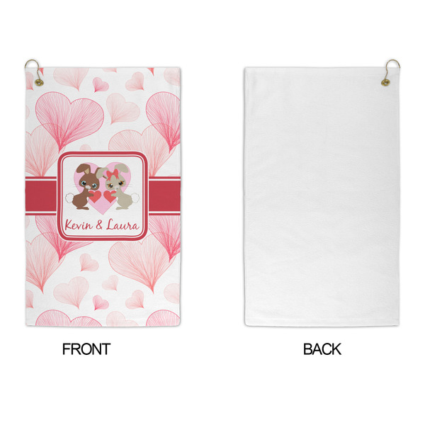 Hearts & Bunnies Microfiber Golf Towels - APPROVAL