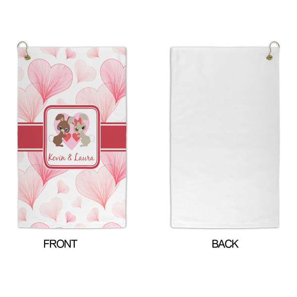 Hearts & Bunnies Microfiber Golf Towels - APPROVAL