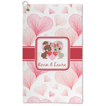 Hearts & Bunnies Microfiber Golf Towel (Personalized)