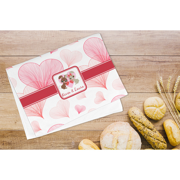 Hearts & Bunnies Microfiber Kitchen Towel - LIFESTYLE