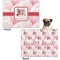 Hearts & Bunnies Microfleece Dog Blanket - Regular - Front & Back