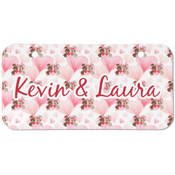 Hearts & Bunnies Mini/Bicycle License Plate (2 Holes) (Personalized)