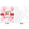 Hearts & Bunnies Minky Blanket - 50"x60" - Single Sided - Front & Back