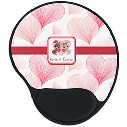 Hearts & Bunnies Mouse Pad with Wrist Support
