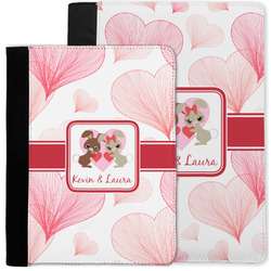 Hearts & Bunnies Notebook Padfolio w/ Couple's Names