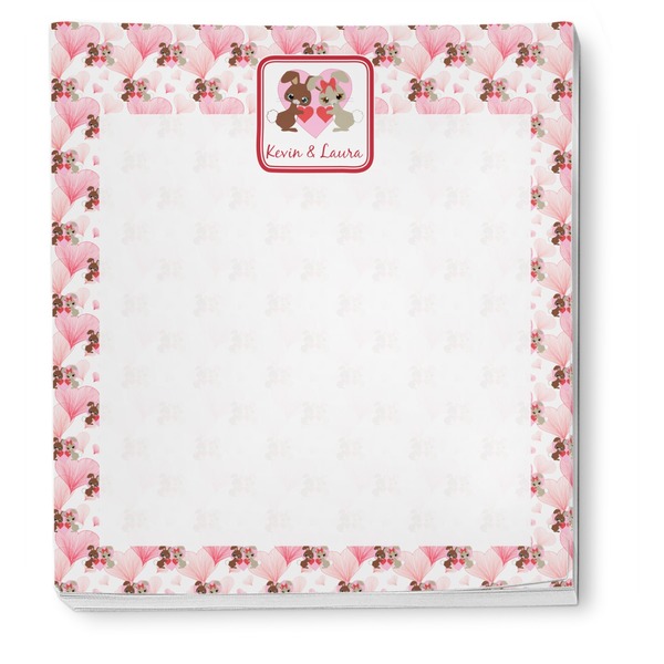 Hearts & Bunnies Notepad - Apvl