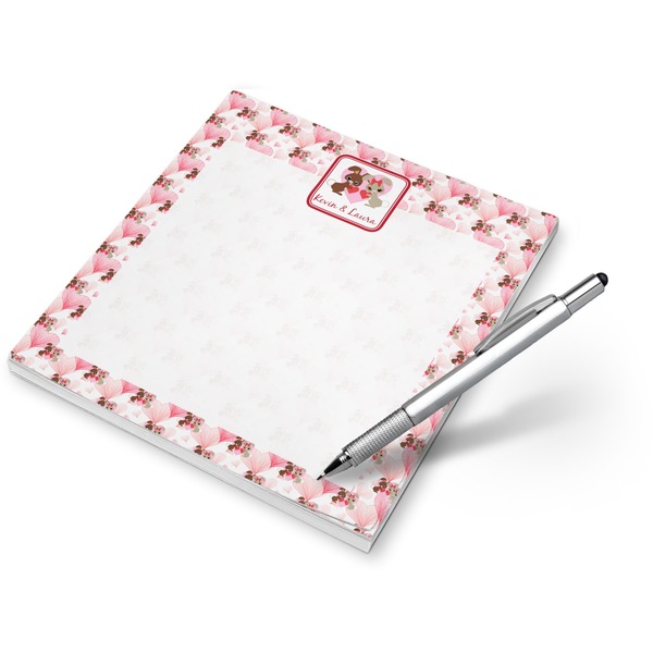 Custom Hearts & Bunnies Notepad (Personalized)