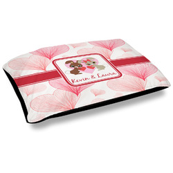 Hearts & Bunnies Outdoor Dog Bed - Large (Personalized)