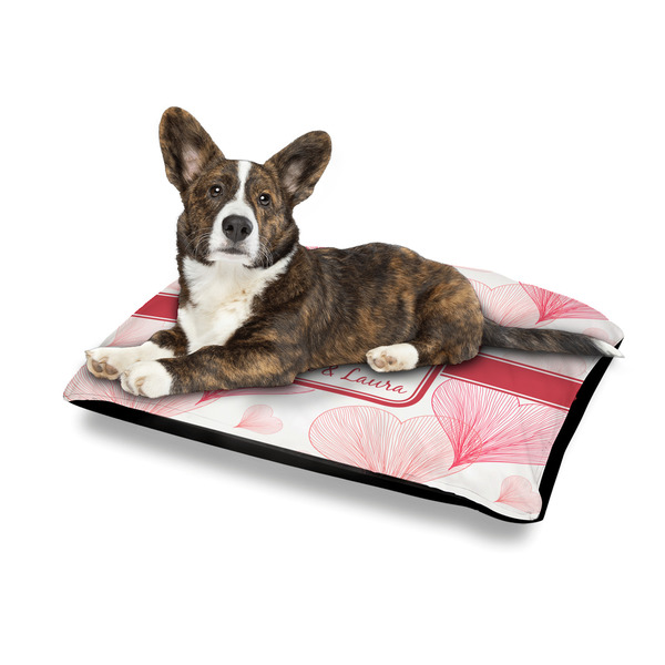 Hearts & Bunnies Outdoor Dog Beds - Medium - IN CONTEXT