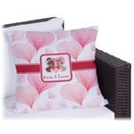 Hearts & Bunnies Outdoor Pillow - 18" (Personalized)