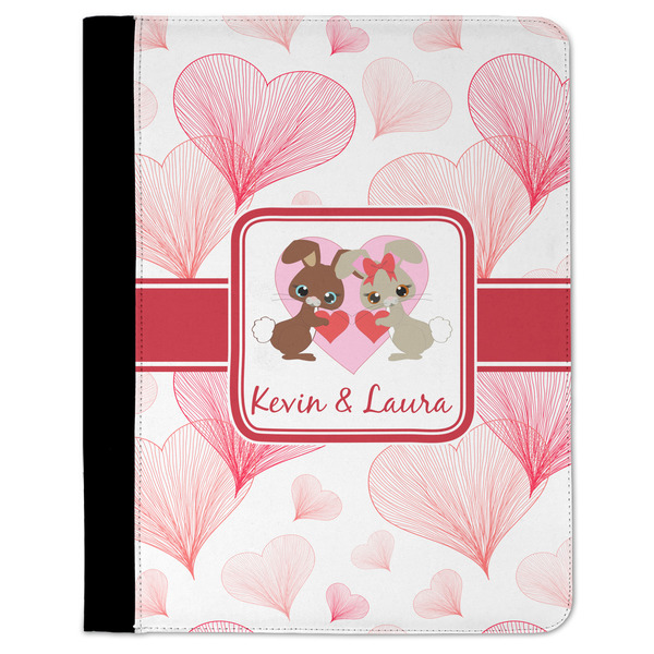 Custom Hearts & Bunnies Padfolio Clipboard (Personalized)