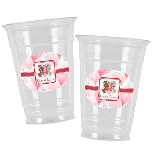 Hearts & Bunnies Party Cups - 16oz - Alt View