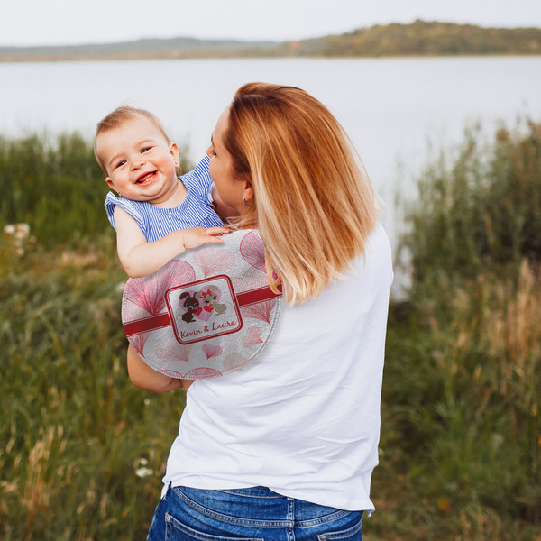 Hearts & Bunnies Peanut Shaped Burp - Lifestyle