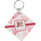 Hearts & Bunnies Diamond Plastic Keychain w/ Couple's Names