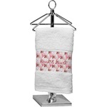 Hearts & Bunnies Cotton Finger Tip Towel (Personalized)