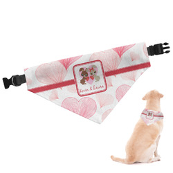 Hearts & Bunnies Dog Bandana - Large (Personalized)