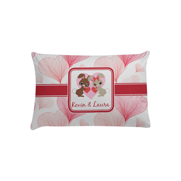 Custom Hearts & Bunnies Pillow Case - Toddler (Personalized)