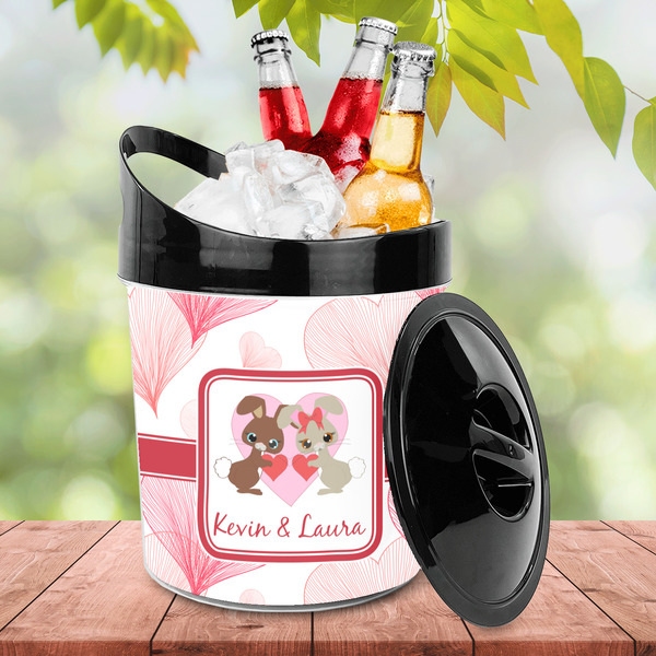 Hearts & Bunnies Plastic Ice Bucket - LIFESTYLE