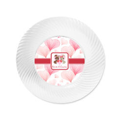 Hearts & Bunnies Plastic Party Appetizer & Dessert Plates - 6" (Personalized)