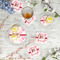Hearts & Bunnies Plastic Party Appetizer & Dessert Plates - In Context