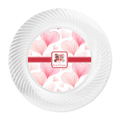 Hearts & Bunnies Plastic Party Dinner Plates - 10" (Personalized)