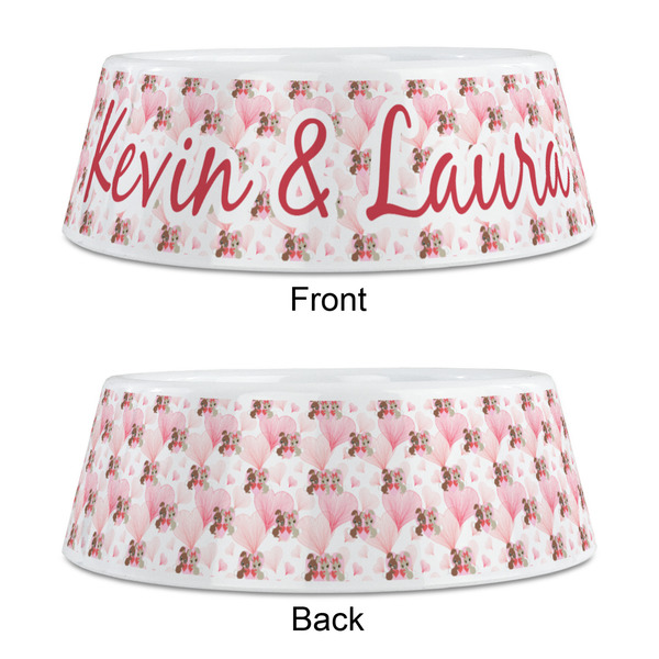 Hearts & Bunnies Plastic Pet Bowls - Medium - APPROVAL