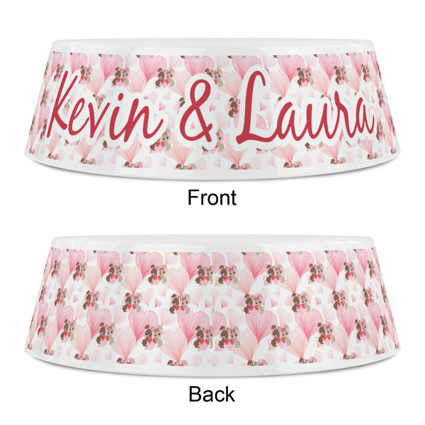 Hearts & Bunnies Plastic Pet Bowls - Small - APPROVAL