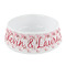 Hearts & Bunnies Plastic Dog Bowl - Small (Personalized)