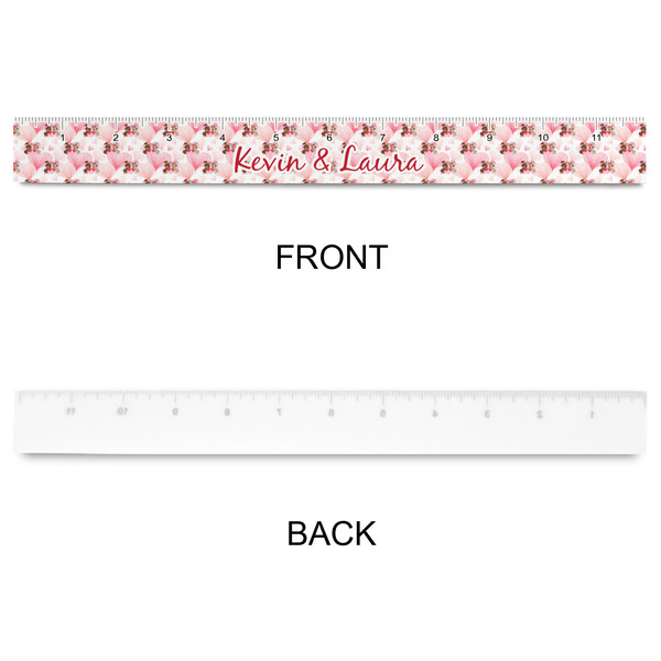Hearts & Bunnies Plastic Ruler - 12" - APPROVAL