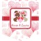 Hearts & Bunnies Iron On Faux Pocket (Personalized)