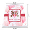 Hearts & Bunnies Poly Film Empire Lampshade - Dimensions