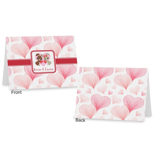 Hearts & Bunnies Postcard - Front and Back