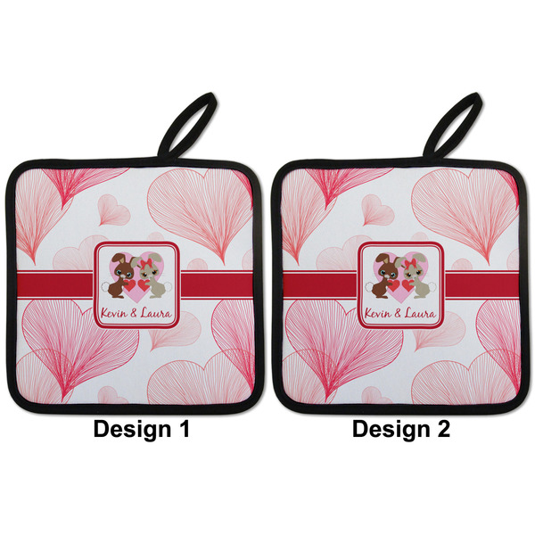 Hearts & Bunnies Pot Holders - Set of 2 APPROVAL