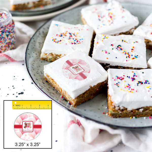 Hearts & Bunnies Printed Icing Circle - Large - In Context