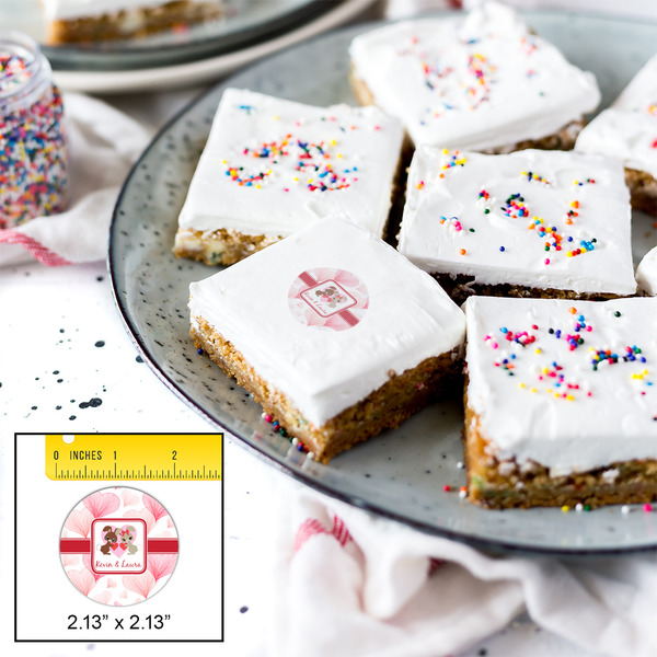 Hearts & Bunnies Printed Icing Circle - Small - In Context