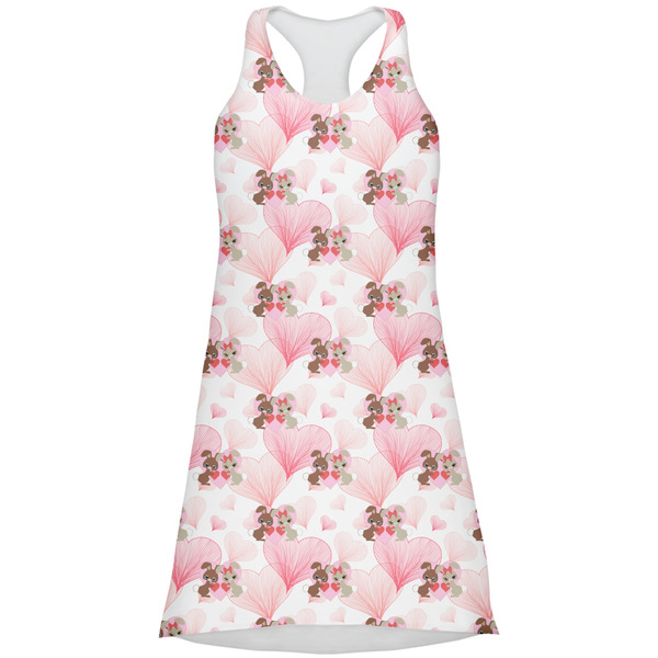 Custom Hearts & Bunnies Racerback Dress - Medium