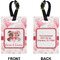 Hearts & Bunnies Rectangle Luggage Tag (Front + Back)
