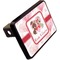 Hearts & Bunnies Rectangular Car Hitch Cover w/ FRP Insert (Angle View)
