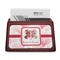 Hearts & Bunnies Red Mahogany Business Card Holder - Straight
