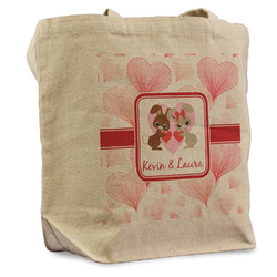 Hearts & Bunnies Reusable Cotton Grocery Bag - Single (Personalized)