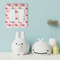 Hearts & Bunnies Rocker Light Switch Covers - Double - IN CONTEXT
