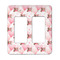 Hearts & Bunnies Rocker Style Light Switch Cover - Two Switch