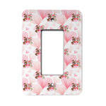 Hearts & Bunnies Rocker Style Light Switch Cover (Personalized)