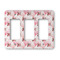 Hearts & Bunnies Rocker Style Light Switch Cover - Three Switch
