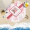 Hearts & Bunnies Round Beach Towel Lifestyle