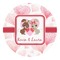 Hearts & Bunnies Round Decal - Medium (Personalized)